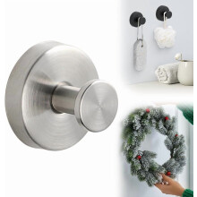 Upgraded Suction Cup Hooks for Door Wreaths, Compatible with Glass Windows & Doors – Halloween/Christmas Use