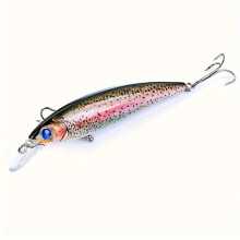 2PC Premium Sinking Minnow Crankbait - Lifelike 3D Eyes, Ideal for Bass, Trout & More - Durable ABS Fishing Lure