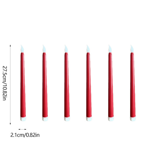 Flameless taper candles10inch6pack battery operated 2