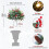 Prelit Artificial Christmas Tree Urn Filler 60cm with 50 2