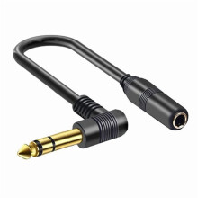 1/4inch Extension Cable,6.35mm 1/4" TRS Male to Female Stereo Adapters,Headphones Guitar Right Angle Extension Cable
