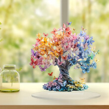 Décoration de table pour la Saint-Valentin, arbre en cristal avec design acrylique 2D pour la Saint-Valentin, idéal pour décorer un bureau ou