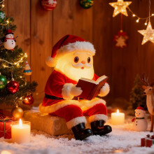 LED-Leselampe in Weihnachtsmannform, weihnachtliche Tischdekoration mit integrierter Beleuchtung, festliche Heimdekoration für den Nachttisch