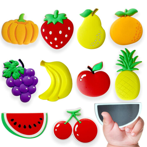 Fridge Magnets Fruit Shape Strong Back Educational Toy 3+
