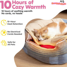 Microwave Heat Pad for Pets - Chew-Proof, Water-Resistant Heating Disc for Dogs & Cats - to 10 Hours of Soothing Warmth
