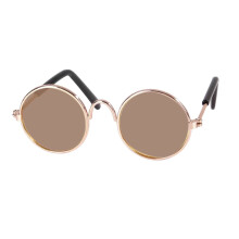 Fashion Pet Glasses Creative Round Frame Small Sunglasses Size 1.18 Inch Lens ()