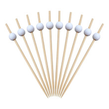 Premium Bamboo Skewers with Decorative Beads 100 Pack, 6 Inch Long, Eco-Friendly Cocktail Picks for Parties & Events