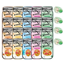 Easter candy holder cards jar-shaped 20 pcs 3.54x5.91 in