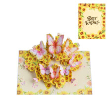 Valentine's Day 3D Pop-Up Card with Butterfly and Flower