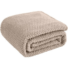 Light Brown 300GSM Super Soft King Blanket (90x104") – Cozy Fleece Throw for Couch, Bed, Aesthetic Home Decor – Compatible with All Seasons