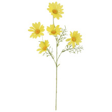 Konstgjorda prästkrageblommor i siden, flerfärgade (gula), 50x5 cm, för hem-/bröllopsdekor, vas och bordsdekoration – 1 st