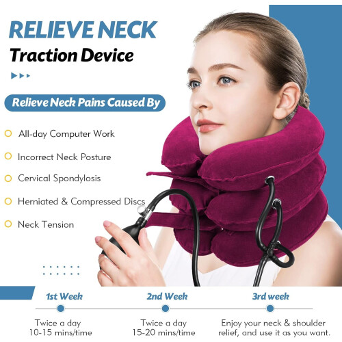 Dispositif de traction cervicale gonflable réglable 1