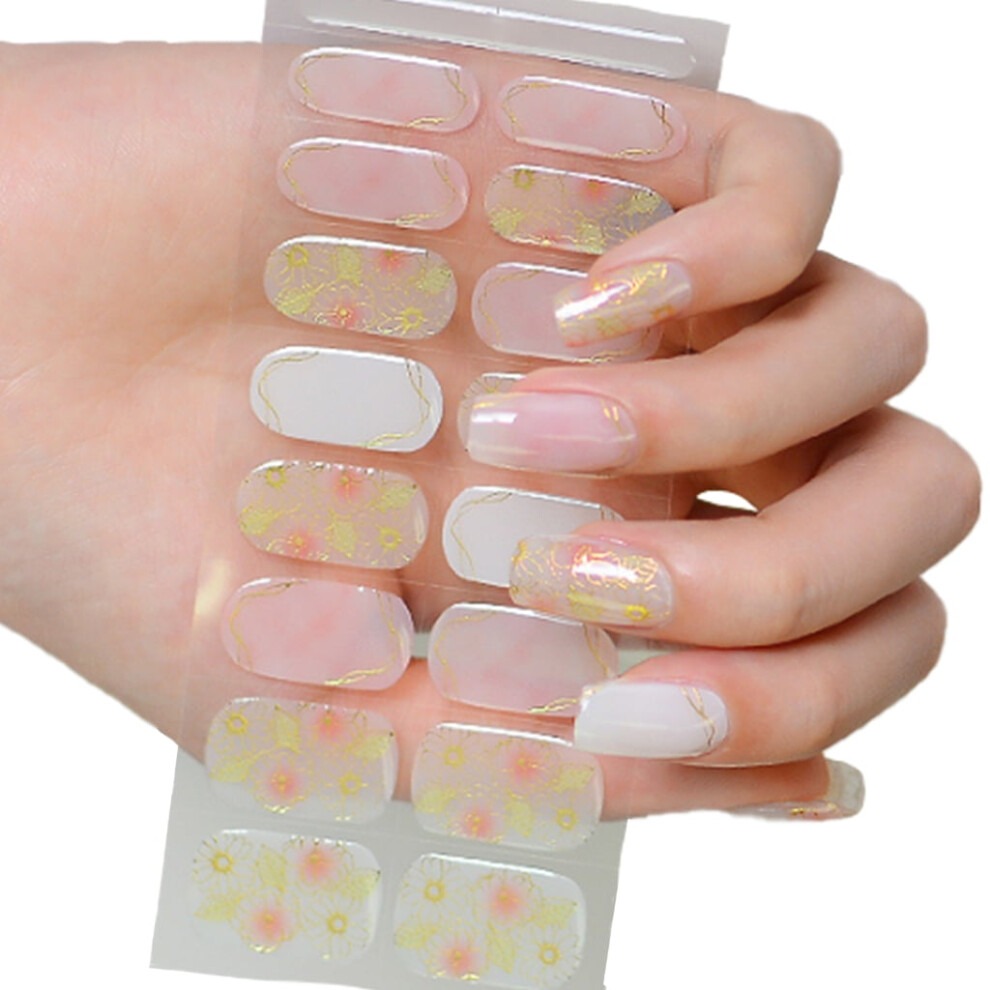 Semi Cured Gels Nails Polish Strips Nails Decals Lasting Gels Full Nails Wraps
