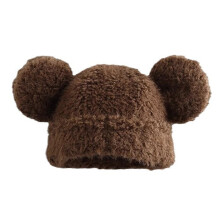 Bonnets d'hiver à motifs de dessins animés avec oreilles d'ours pour Halloween, bonnets en fourrure unisexes, accessoire de coiffure d'hiver pour