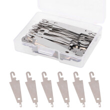 60pcs Metal Needle Threaders Embroidery for Cross Stitch Threading Large Eye Nee