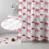 Κουρτίνα μπάνιου Sweet Bows, 36" x 72", Ροζ φιόγκος, Αδιάβροχη κουρτίνα μπάνιου με θέμα το 5