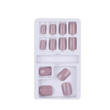 Fake Nails Tips Set 12 Different Sizes Natural French Short False Nails Tips Full Cover Acrylic Artificial Nails for Nail Salons & DIY Nail Art Tool