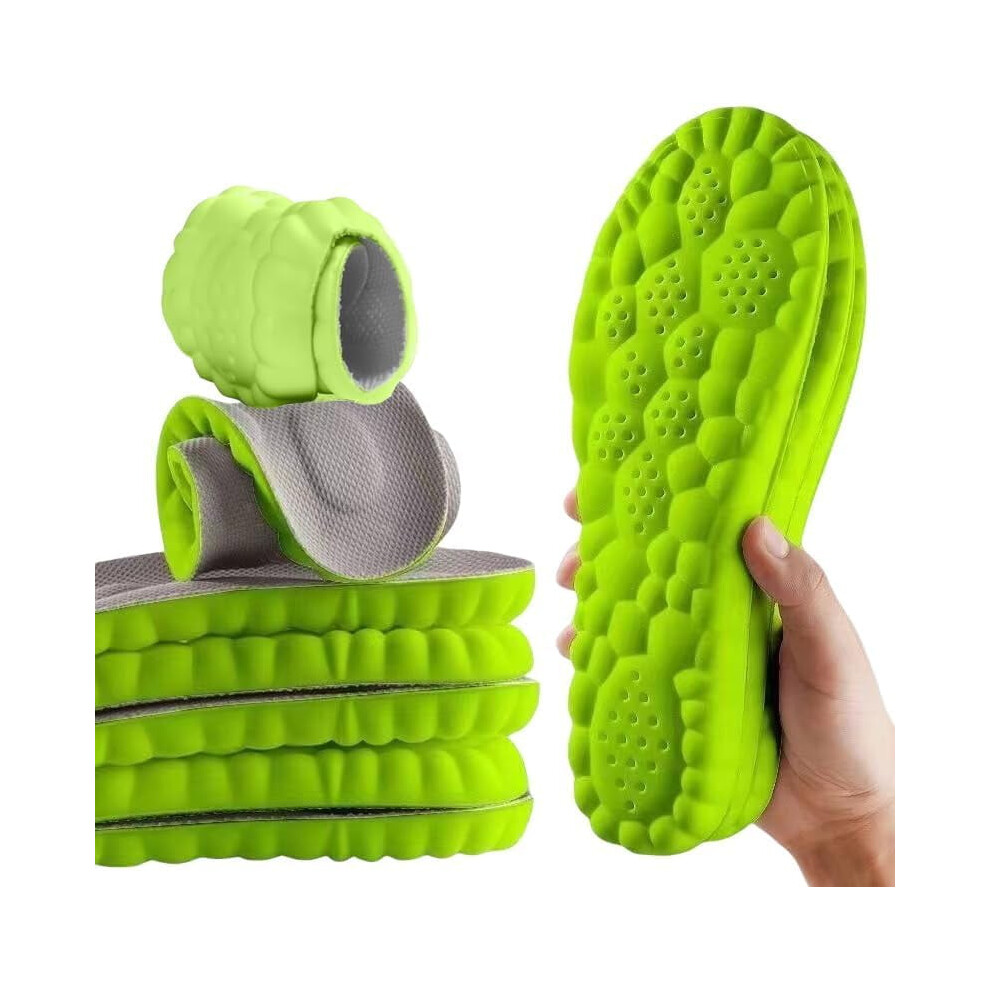 Orange Qianjia 2 Pairs U-Shape Memory Foam Insoles For Women & Men Â 4D Cloud, Anti-Fatigue, Shock Absorption, Foot Pain Relief (, Us 8Â11)