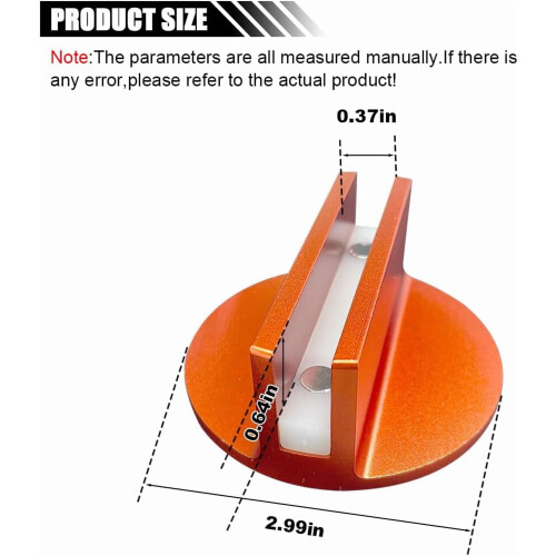 Magnetisk Jack Pad Aluminium Rillet 1 Stk. Orange 2