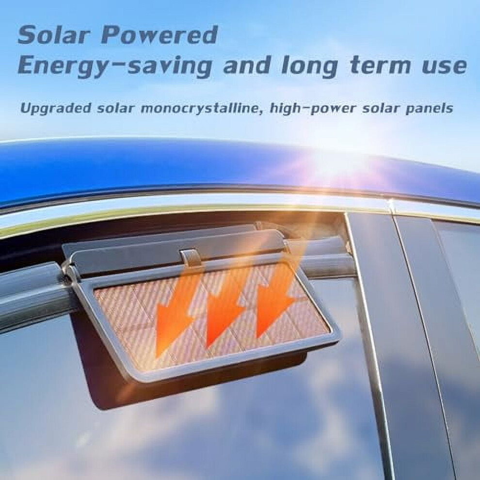 Car Solar Exhaust Fan, 180 Adjustable, 3-Air Outlet Ventilation System For Vehicle Cooling Â - Gray/Blue 9425574144683