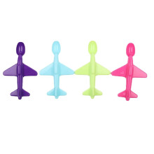 4-Piece Plastic Small Airplane Spoon, Home Small Airplane Shape Spoon, Eco-Friendly PP Material, Kids Airplane Spoon, Portable Kitchen Tableware