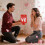 Valentine's Day Red Envelope with Pull-Out Heart Design for 4