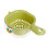(Green) Double-Layer Colander with Non-Slip Handle 2