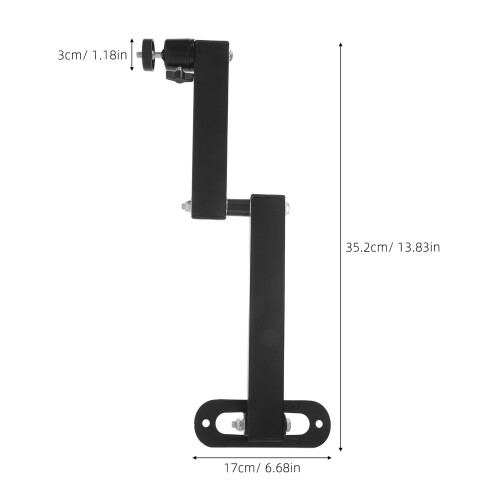 Schwarzer Wandhalter Metall Mit Verstellbarem Dreharm 2