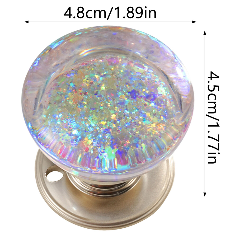 (Colorful Sequins) Unique Resin Glass Ball Cabinet Knobs For Doors & Drawers 6017806883380