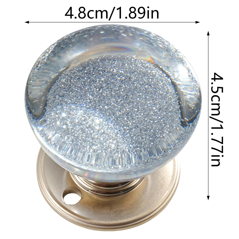 (Silver Foil) Unique Resin Glass Ball Cabinet Knobs For Doors & Drawers 6017806883373