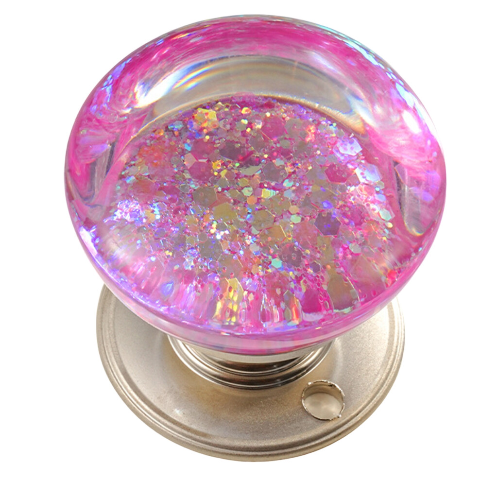 (Pink Sequins) Unique Resin Glass Ball Cabinet Knobs For Doors & Drawers 6017806883397