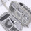 (Gray double-layer data cable package) Travel Cable Organizer Case for Chargers & Cords 7