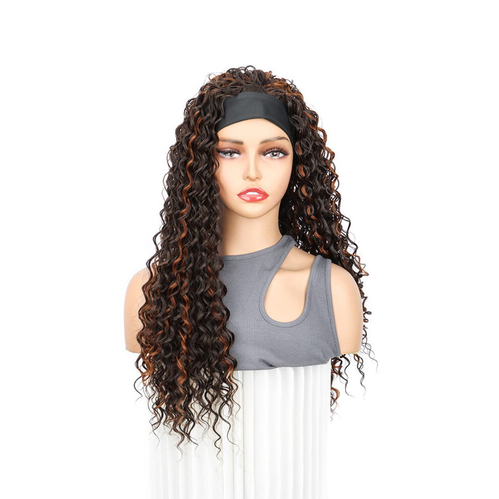 Penghui-Toys Unisex (6/30#) Kinky Curly Glueless Wig For Women & Girls