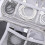 (Gray double-layer data cable package) Travel Cable Organizer Case for Chargers & Cords 9
