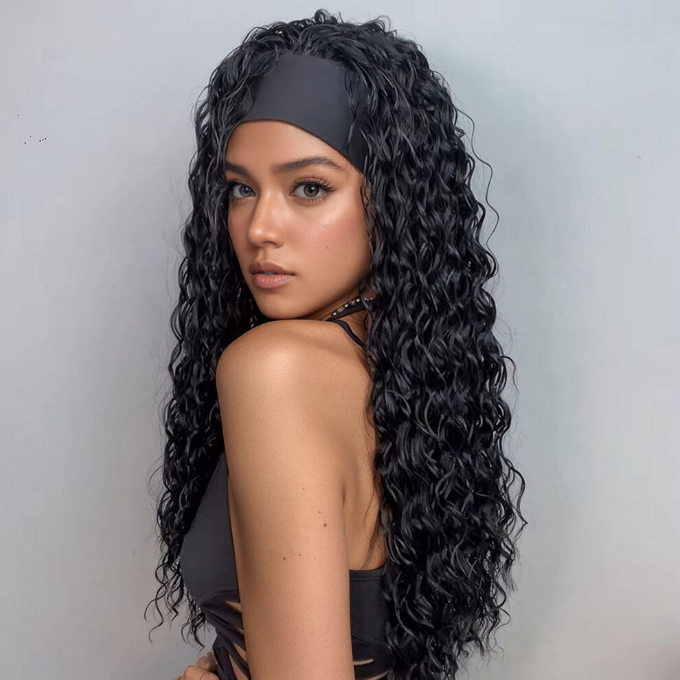Penghui-Toys Unisex (1B) Kinky Curly Glueless Wig For Women & Girls