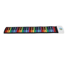49-Key Portable Roll Up Piano with 47 Timbre, 14 Demo Songs, Headphone & Microphone Support