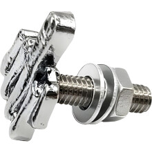 (Silver, 4) Edgy Car License Plate Bolts for Tag & Motorcycle