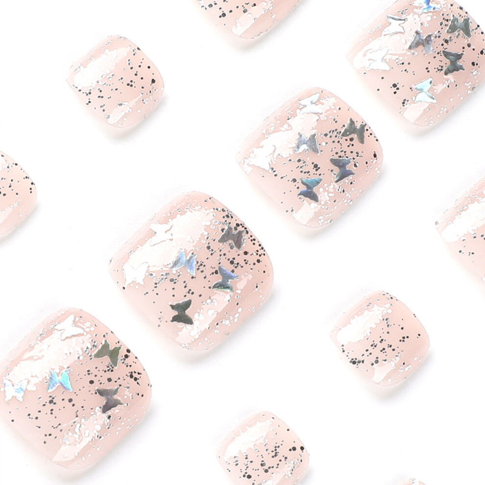 Penghui-Toys (Standard) Shiny Butterfly Fake Nails - Perfect Gift For Girlfriend