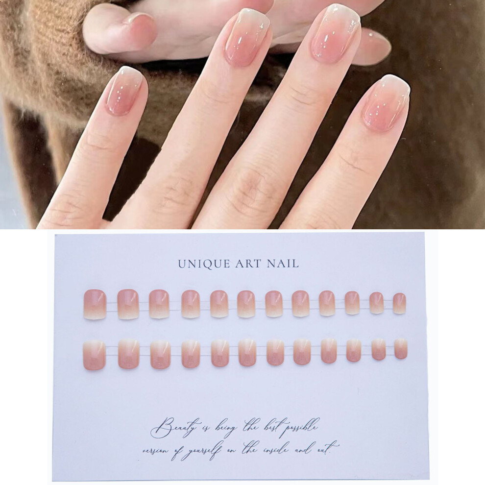 Reach-Tools Gradient Glossy False Nails For Women, Hand Decoration
