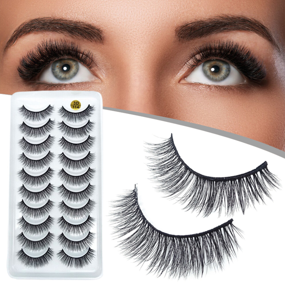 Dachuang Beauty 3D Fluffy False Eyelashes 10 Pairs Natural