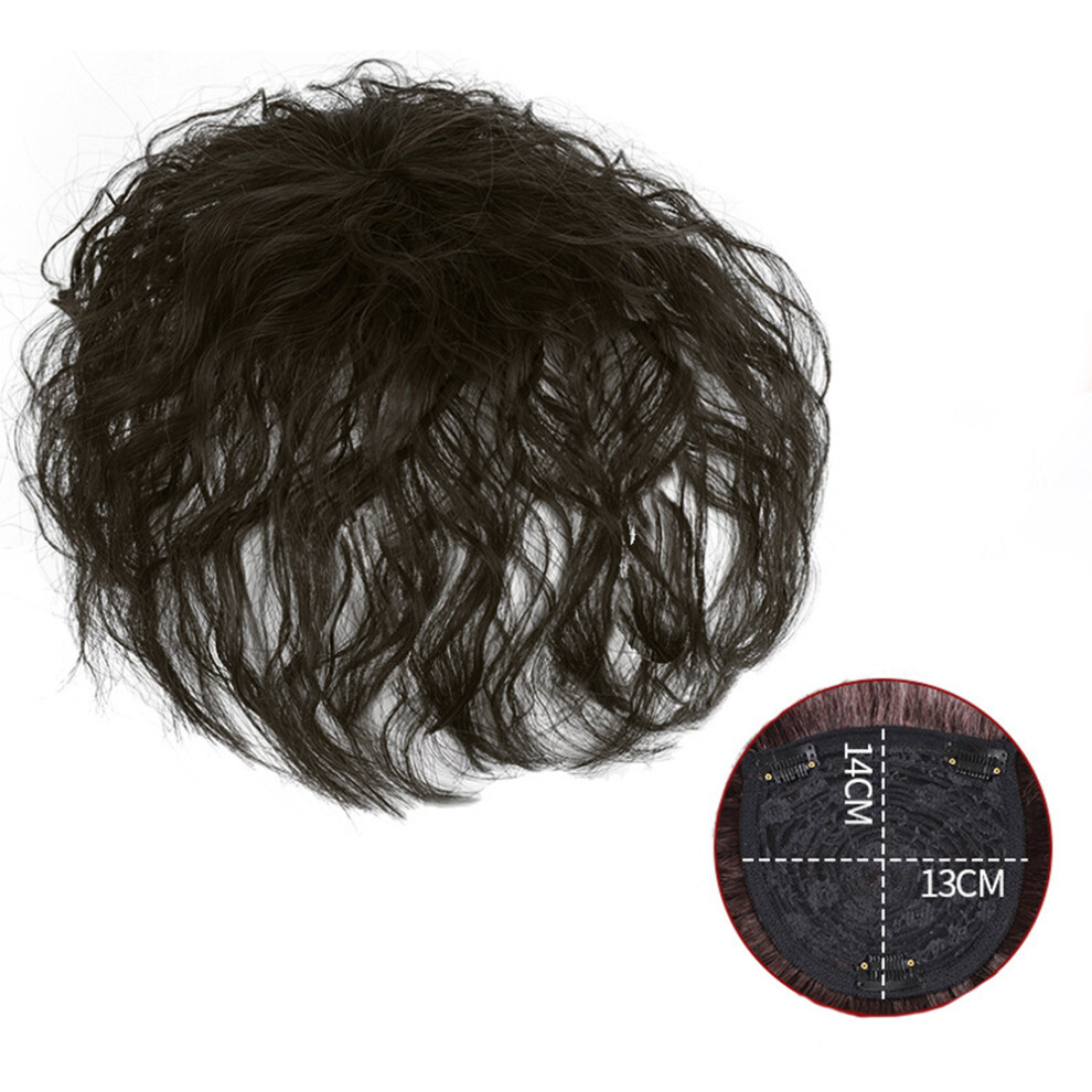 Penghui-Toys (Brownish Black, Incremental Payment) Short Curly Wig Piece For Ladies