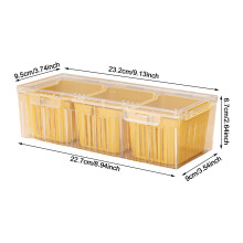 (Lemon Yellow) Airtight Fridge Container for Veggies & Fruits (50 chars)