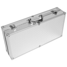 Robuster ABS-Mikrofonkoffer Mit Schaumstoffeinlage, Silber