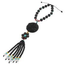 5Stk Rückspiegel Schmuck Auto Hängend Nylon Feng Shui Sicherheit