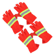 2Paare Feuerfest Handschuhe Für Rettung Hitzeschutz Orange Baumwolle