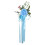 Fleurs artificielles bleues pour dossier de chaise 45 cm 1