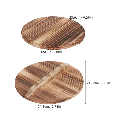 Holzdeckel Für Pfannen Und Töpfe Retro Klassisch Hellbraun 1