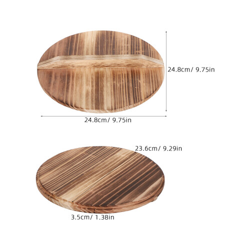 Holzdeckel Für Pfannen Und Töpfe Retro Klassisch Hellbraun 2