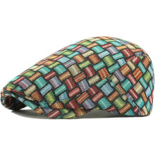 Unisex Plaid Beret Adjustable Ivy Flat Cap Adult Retro Newsboy Cap