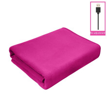 AuroraX USB Portable Heated Blanket, 59"x31", Fast Heating Electric Throw for Camping, Car, Office – Compatible with USB Power